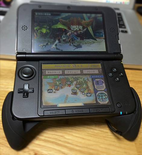 3DS LL用ラバーコートアシストグリップ